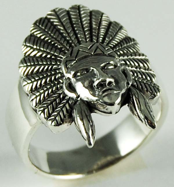 Ring Silver Indian Head