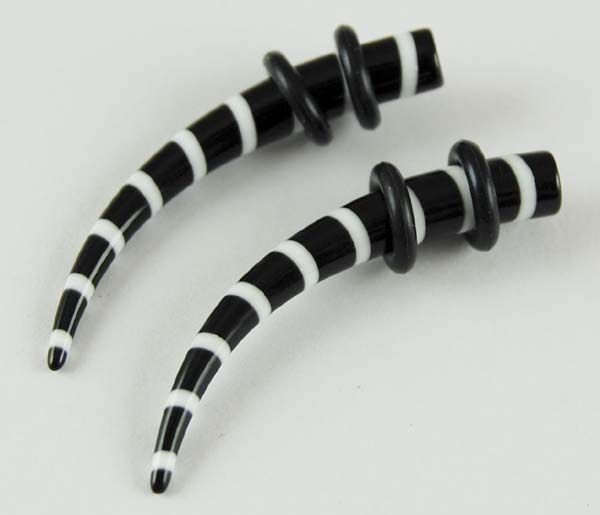 Body Piercing Stretcher Curved Black 5mm 2pcs