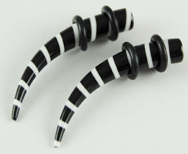 Body Piercing Stretcher Curved Black 6mm 2pcs