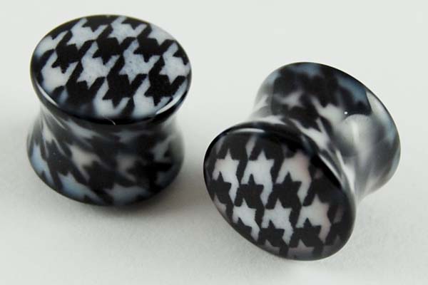 Body Piercing Plug Acrylic 10mm Black 2pcs