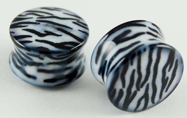Bp Plug Acrylic 14mm Zebra 2pcs