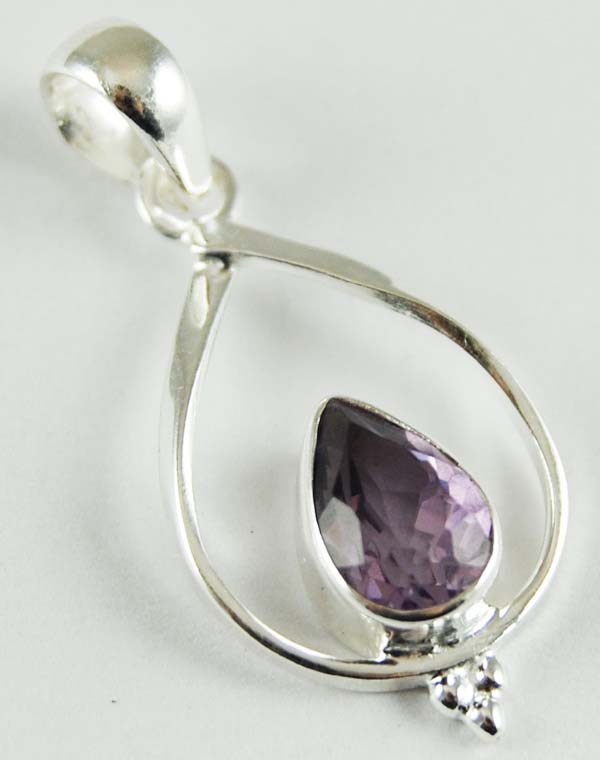 Pendant Silver Amethyst Cut