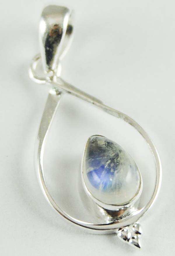 Pendant Silver Moonstone Cab