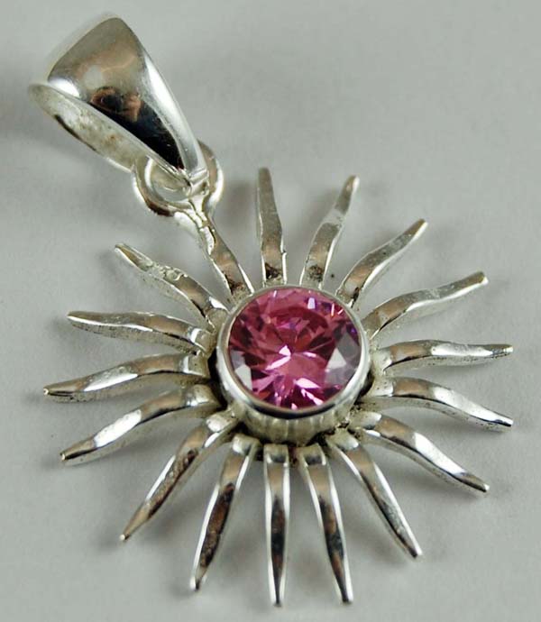 Pendant Silver Rose Quartz