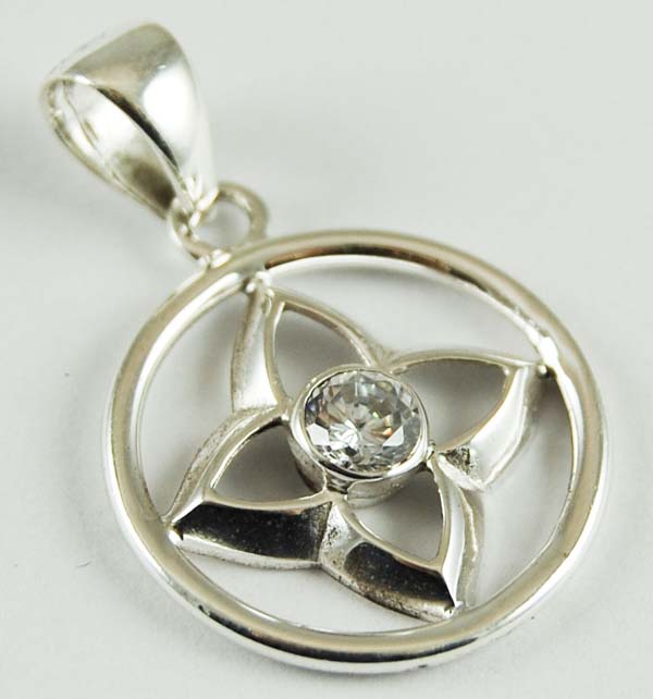 Pendant Silver Clear Cut