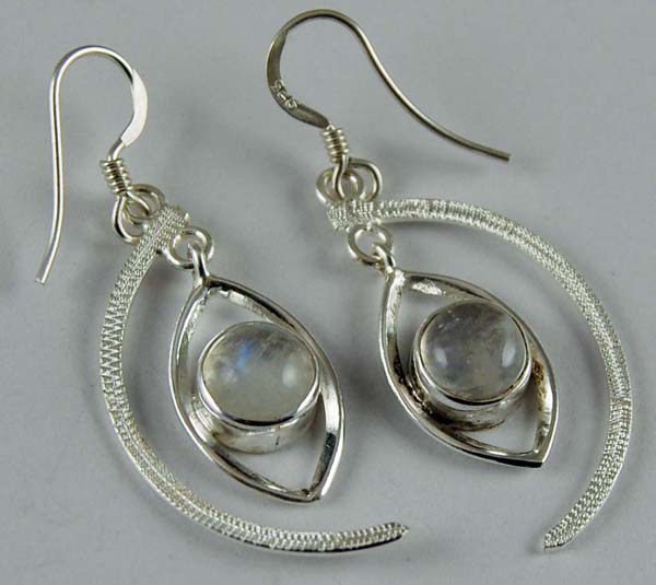 Earring Silver Moonstone