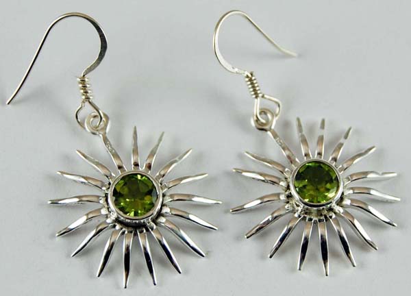 Earring Silver Peridot