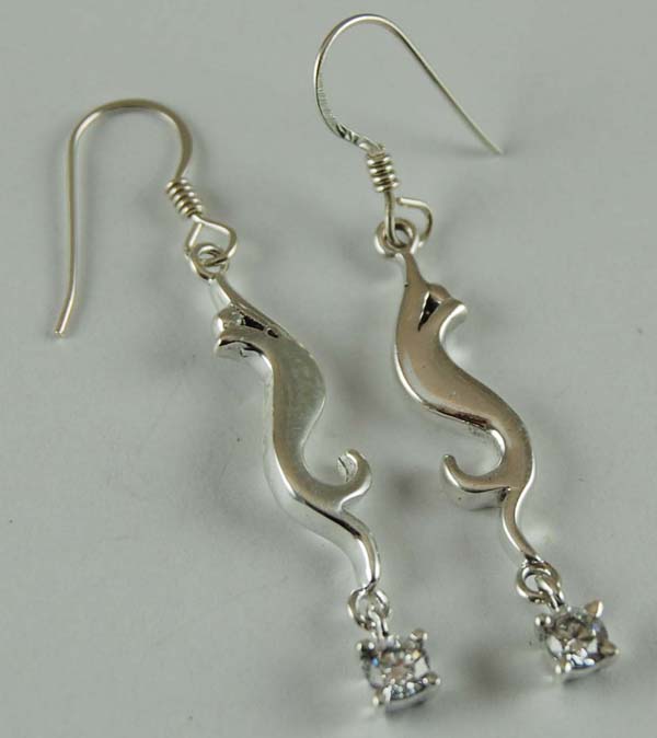 Earring Silver Clear Quartz
