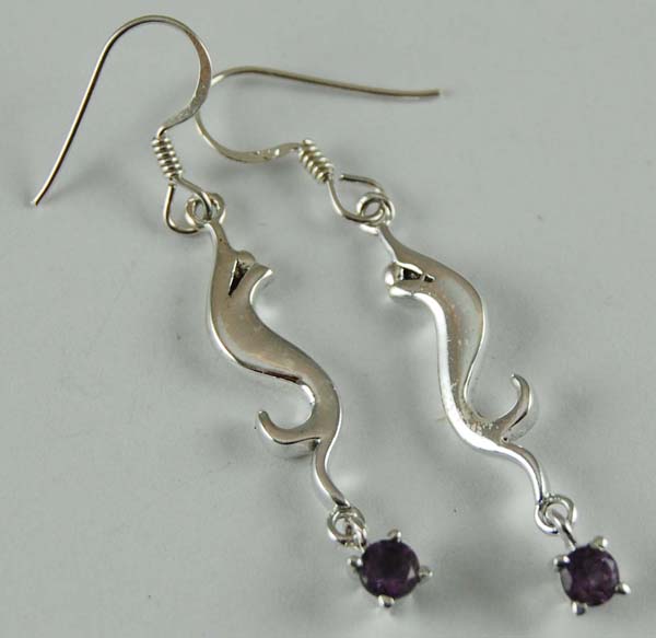Earring Silver Amethyst