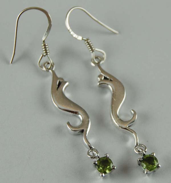 Earring Silver Peridot