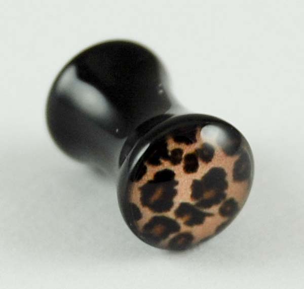 Body Piercing Plug 5mm Leopard Print