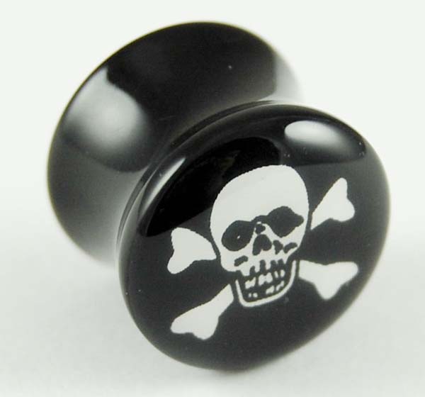 Body Piercing Plug 12mm Skull