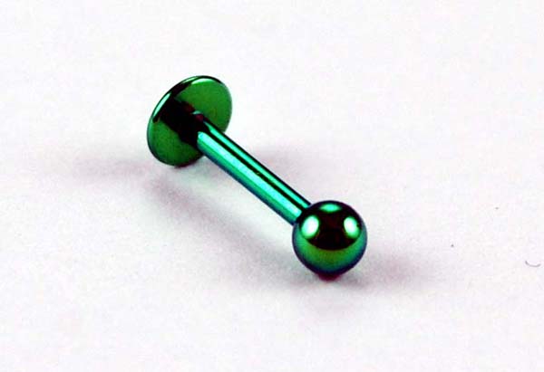 Body Piercing Labret Green 3x8x1.22pcs In A Pack