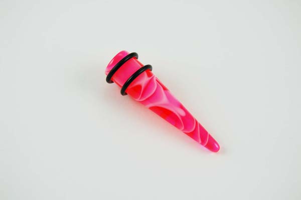 Body Piercing Expander Pink Marble 12mm