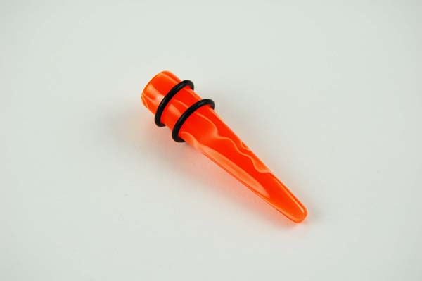 Body Piercing Expander Orange Marble 12mm