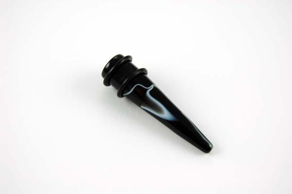Body Piercing Expander Black Marble 12mm