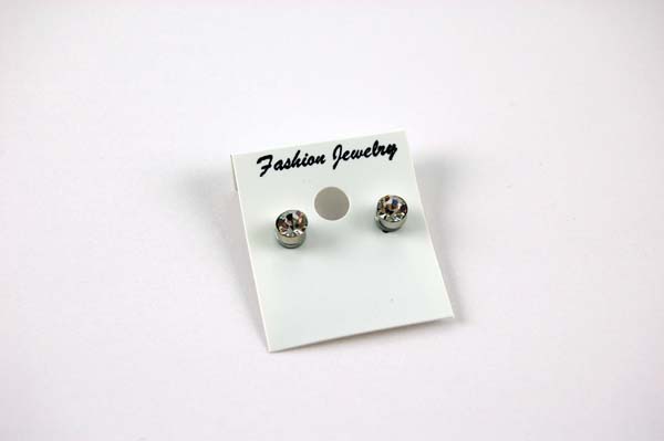 Earring Fashion Stud Magnetic Small Clear Nickel Free