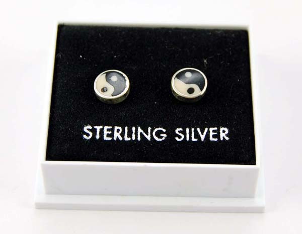 Earring Silver Ying Yang