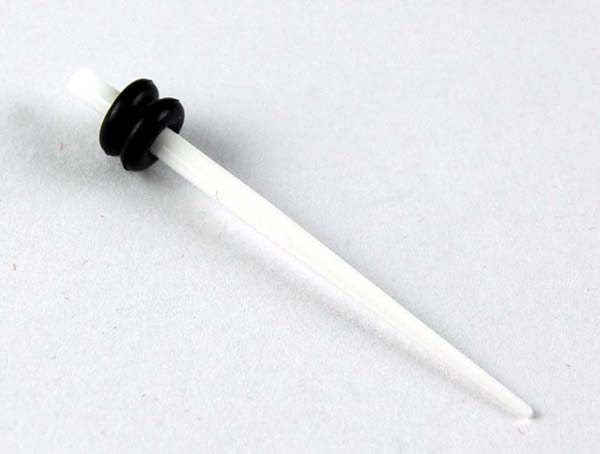 Body Piercing Stretcher Straight Plain White 2mm 4pcs