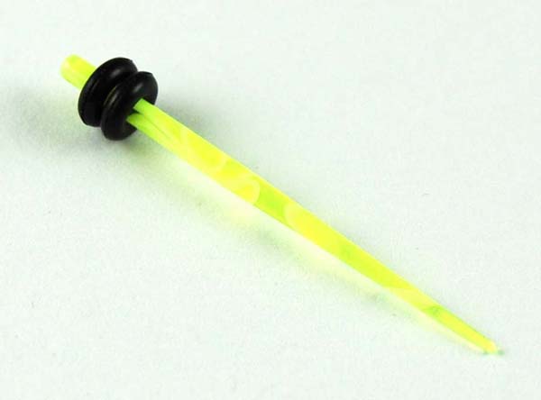 Body Piercing Stretcher Straight Green Marble 2mm 4pcs