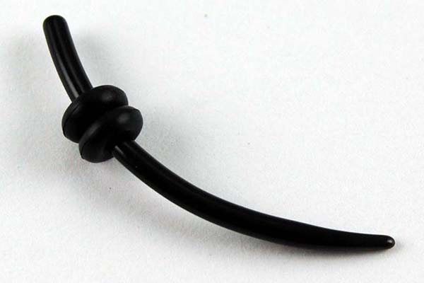 Body Piercing Stretcher Curved Plain Black 2mm 4pcs
