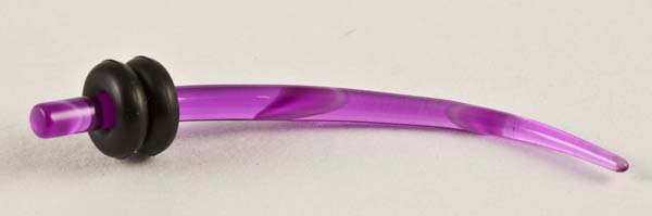 Body Piercing Stretcher Curved Purple Marble 2mm 4 Pcs Assorted