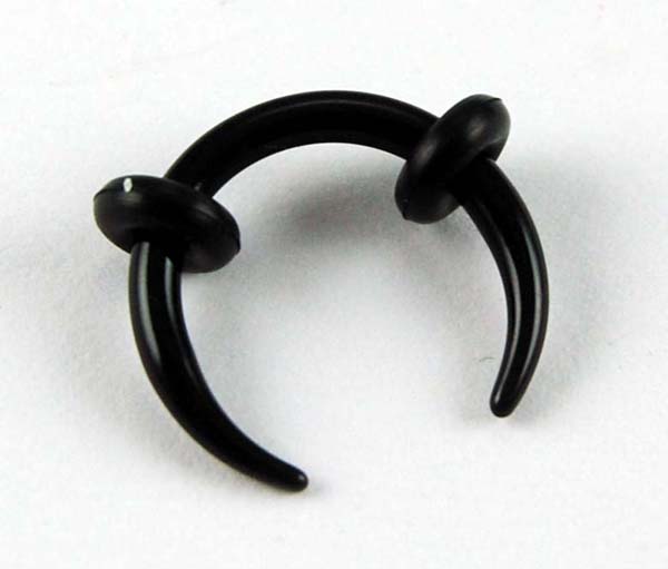 Body Piercing Stretcher Claw Plain Black 2mm 4pcs
