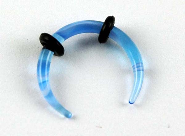 Body Piercing Stretcher Claw Light Blue Marble 2mm 4pcs