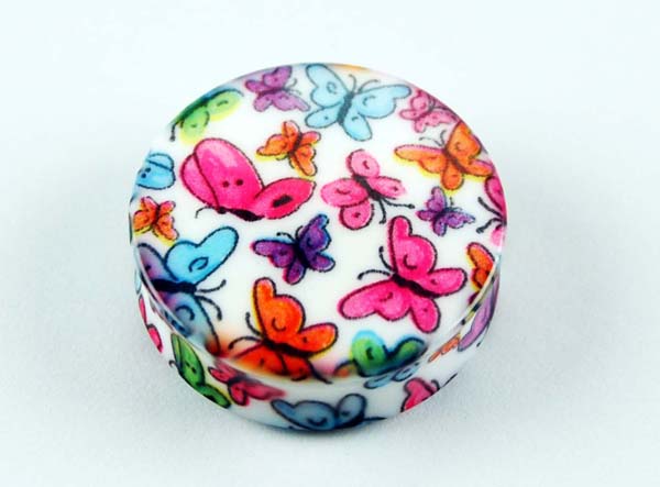 Body Piercing Plug Acrylic Butterfly 28mm