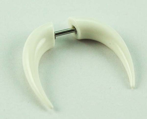 Body Piercing Claw Fake White