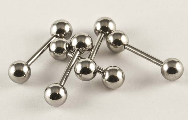 Body Piercing Tongue Bar Steel 5pcs 12x1.6mm