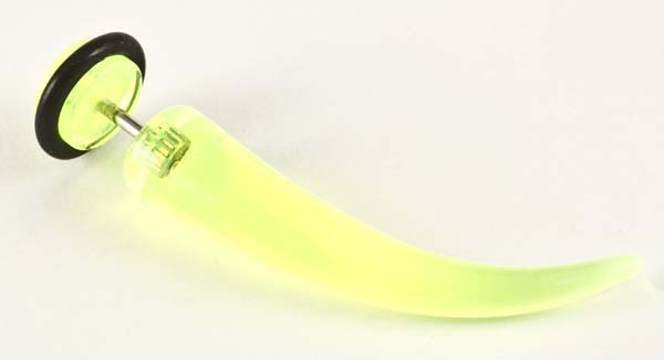 Body Piercing Stretcher Fake Curved Green