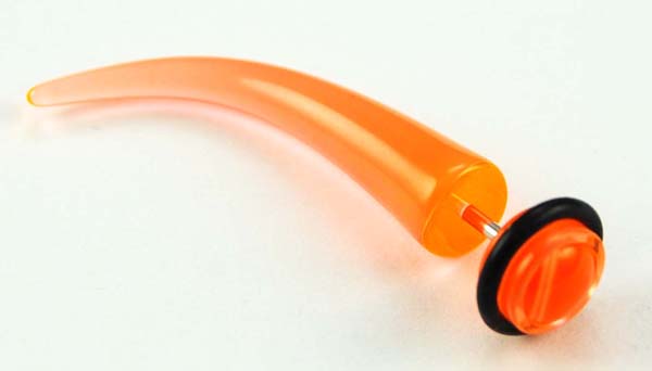 Body Piercing Stretcher Fake Curved Orange