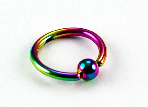 Body Piercing Bcr 8mm Rainbow 1.2mm 2pcs