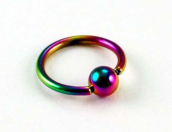 Body Piercing Bcr 10mm Rainbow 1.2mm 2pcs