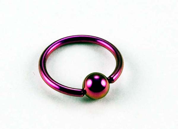 Body Piercing Bcr 10mm Purple 1.2mm 2pcs