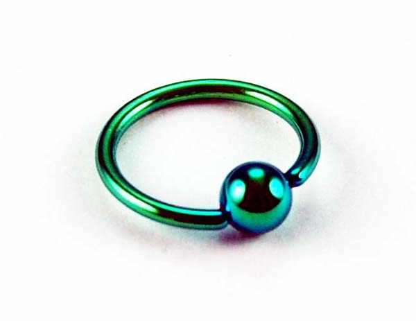 Body Piercing Bcr 10mm Green 1.2mm 2pcs
