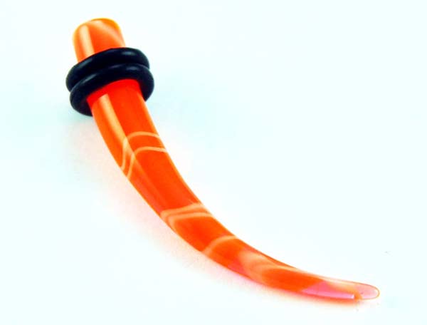 Body Piercing Stretcher Curved Orange 5mm 2pcs