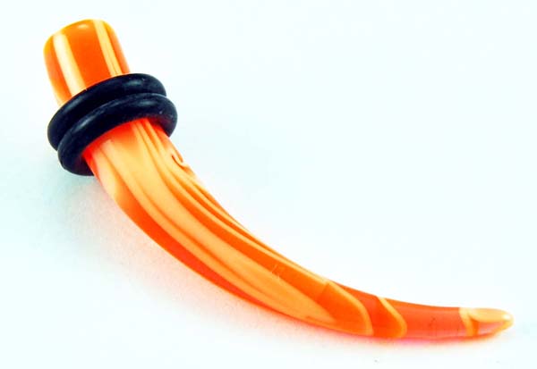Body Piercing Stretcher Curved Orange 6mm 2pcs