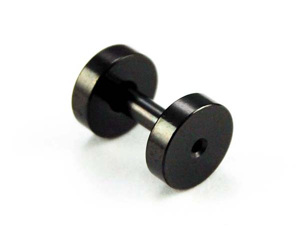 Body Piercing Plug Anodizied Black 2mm
