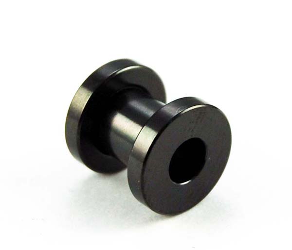 Body Piercing Plug Anodizied Black 6mm