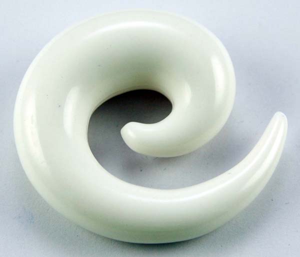 Body Piercing Spiral Acrylic White 12mm