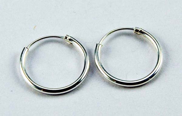 Earring Silver Hoop 1.2x18mm