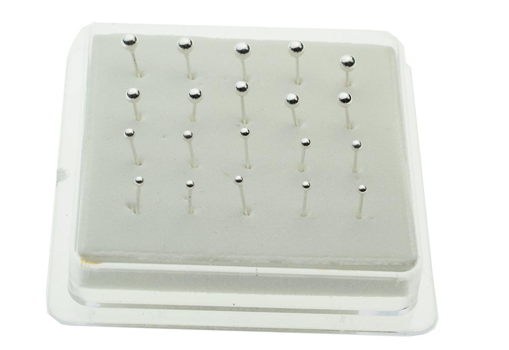 Nose Stud Silver 20 Studs In Four Different Sizes Per Box