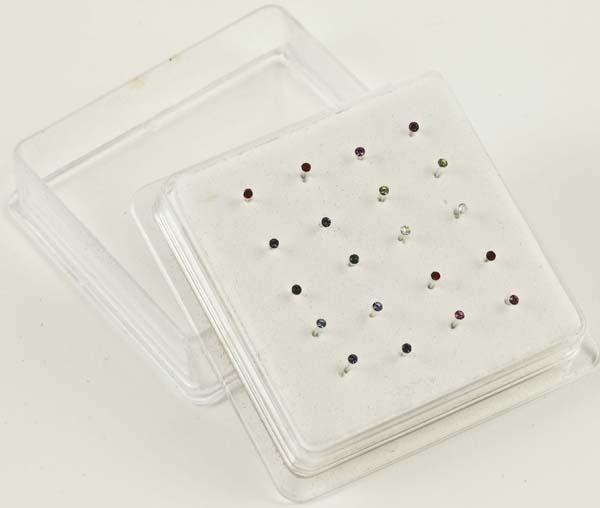 Nose Stud Silver Colour Cupset 20 Studs Per Box 1.5mm