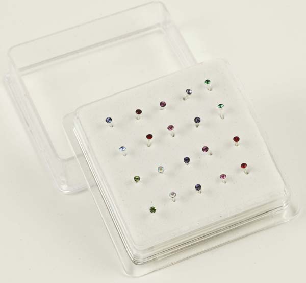 Nose Stud Silver With Ball 20 Studs Per Box 1.8mm
