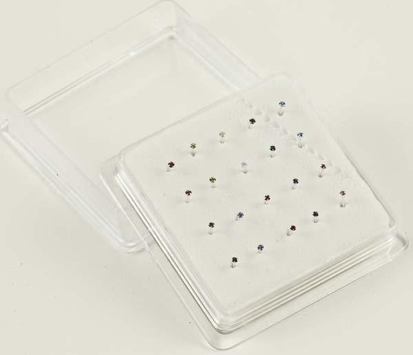 Nose Stud Silver Colour Claw Set 20 Studs Per Box 1.5mm