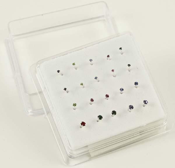 Nose Stud Silver Colour Claw Set 20 Studs Per Box Containing Mix