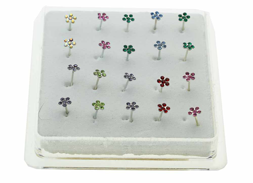 Nose Stud Silver Colour 20 Studs Per Box 4mm