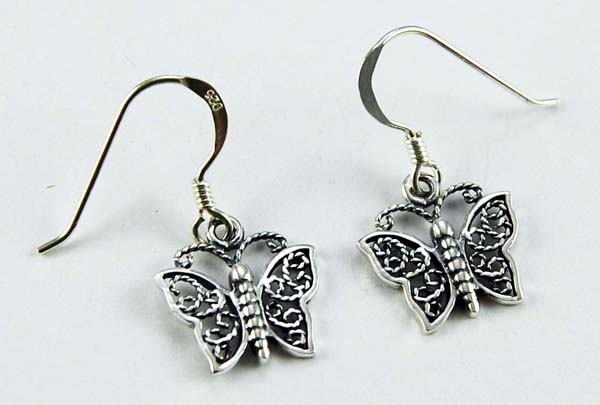 Earring Silver Butterfly